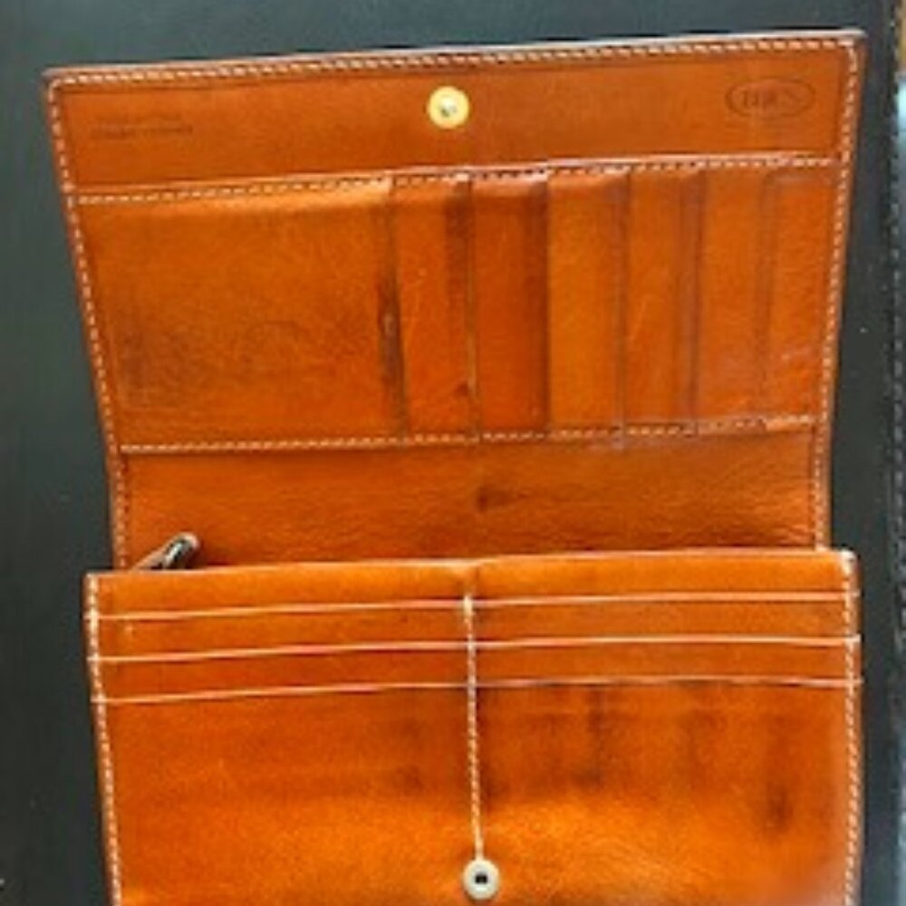Brics Brown Leather Multi-Card Wallet –Used